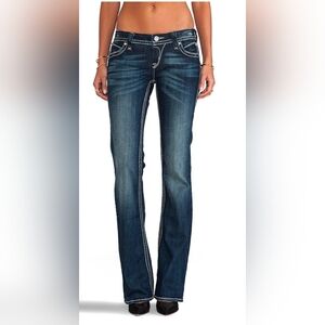 Rock Revival Women's Johana Boot In B15 Size 30 Blue Denim Brand New with Tags